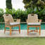 6-Person Teak Patio Dining Sets with Cushion