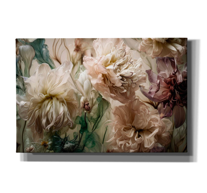 «Antique Peony» par Design Fabrikken, art mural sur toile, H 12 po x l 18 po x P 0,75 po
