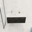 Ensemble de meuble-lavabo mural 48 po avec lavabo, lavabo en résine à rebords épais, ensemble Kd