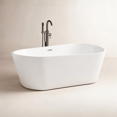 Cove 71" Freestanding Soaking Acrylic Bathtub