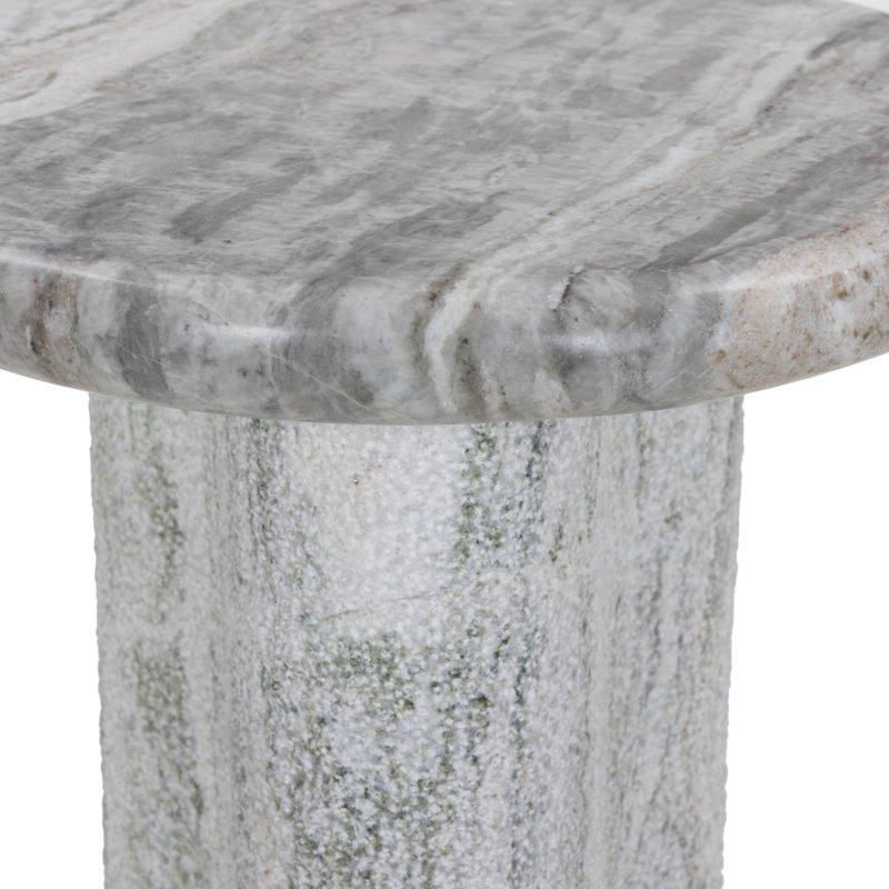 Waylie Small Marble End Table-River Grey Marble