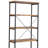 Antique Nutmeg and Black 4-shelf Bookcase-1935749559