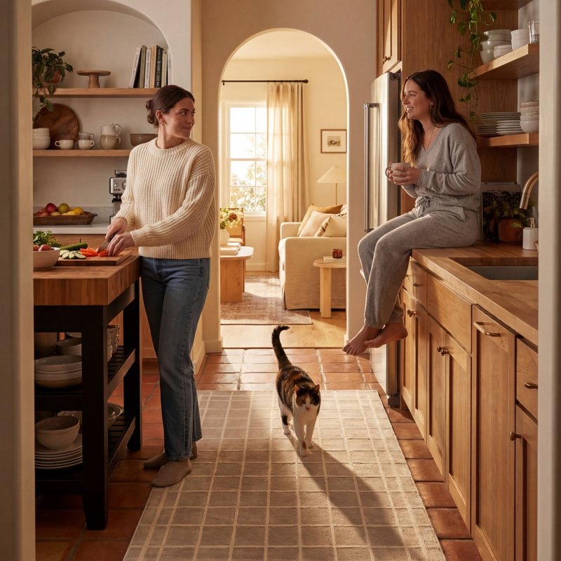  Tapis à carreaux texturé Lunara, Ivory