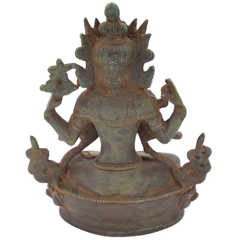 Statue de divinité tibétaine Chenrezig Shadakshari Lokeshvara
