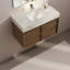 Meuble-lavabo moderne 35,9 po avec comptoir en faux marbre, 1 lavabo et 4 tiroirs