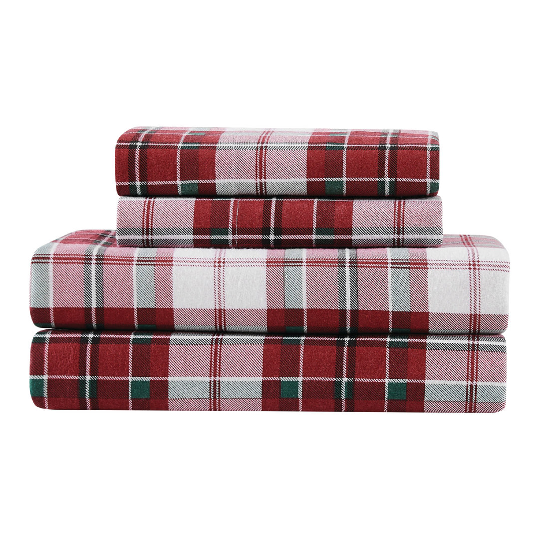 Truly Soft Holiday Plaid 100% Cotton Guest Room Sheet Set Case Pack Truly Soft 