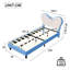 Single Children’S Bed Frame With LED Reading Lighting, Girls Bed Upholstered Platform Bed Frame With Butterfly-Shaped Adjustable Height Headboard, Easy Assembly-543956621-548520218