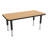Adjustable Height Rectangular Preschool Classroom Activity Table with Casters-50509290-50509292-50509298
