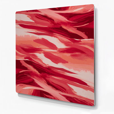 Abstract Landscape 12 Red Metal Wall Art
