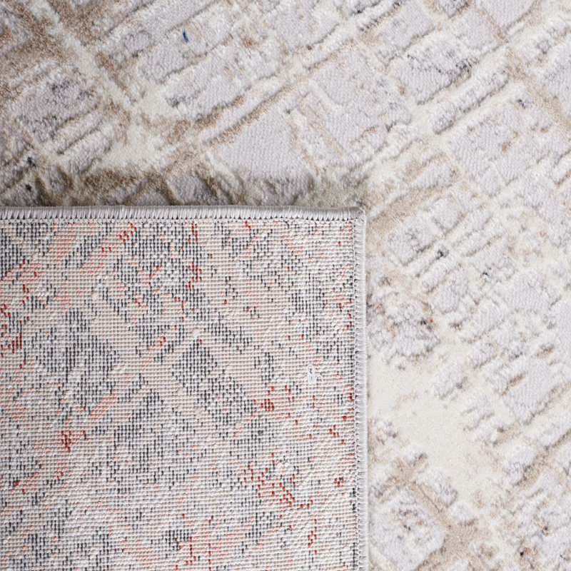 Tapis rouille / gris Vogue 158, Rectangle 9 pi x 12 pi