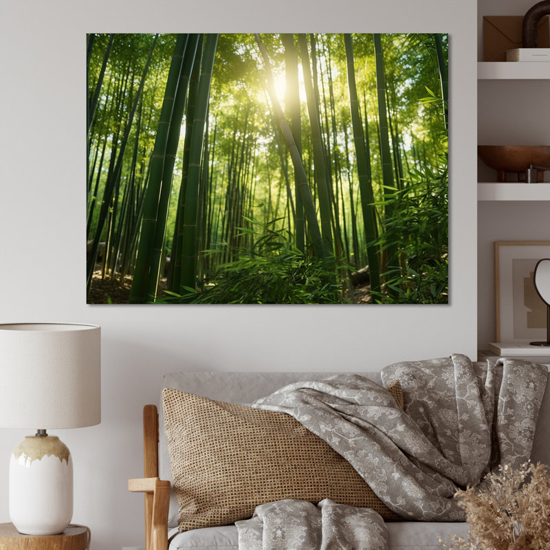 «Dynamic Light Bamboo Grove II» sur toile, H 24 po x l 32 po x P 1 po, Toile tendue
