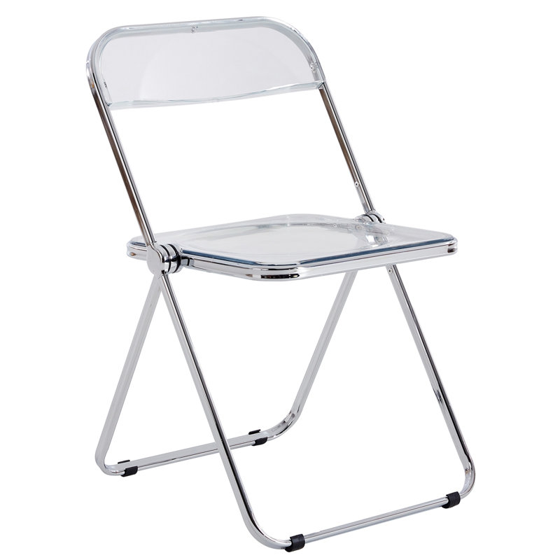 Chaise de bureau pliante transparente Leiana