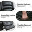 Fauteuil inclinable électrique en similicuir de 37,1 po de largeur-292229408