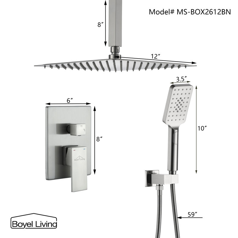All-In-One Kit with Rough in-Valve, Brushed Nickel