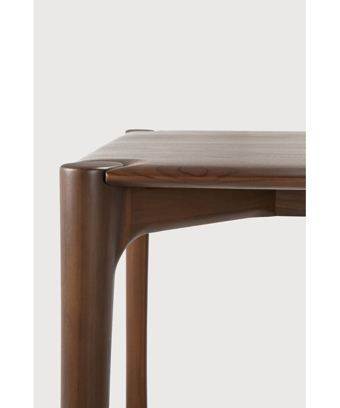PI Solid Oak Dining Table, 30"H x 79"L x 37.5"W, Teak Brown