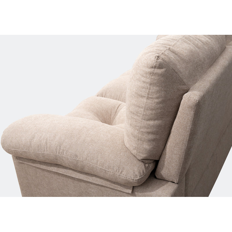 Marly Upholstered Loveseat, Camel, 36" H x 56" W x 31" D