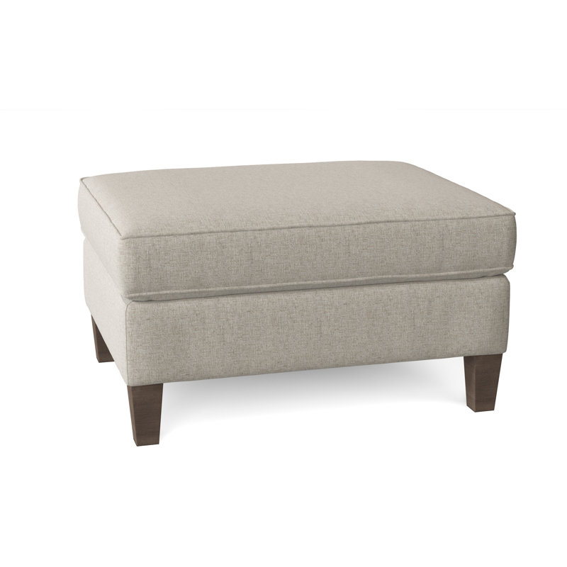 Addison Ottoman, Cream Linen 1429-002, Blanca
