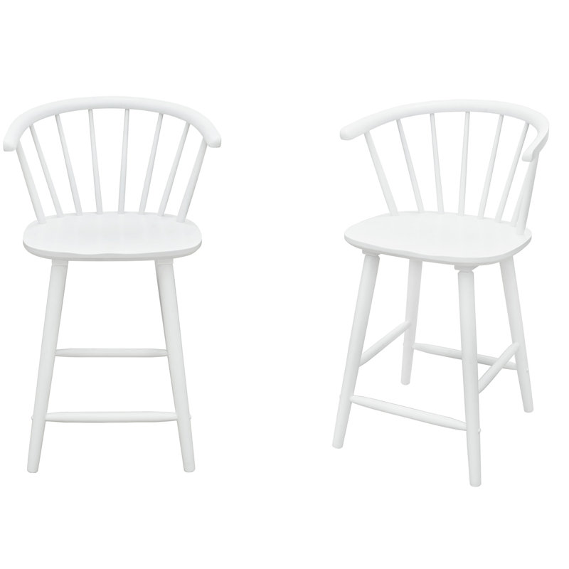Tabouret de bar 2 pièces, Blanc