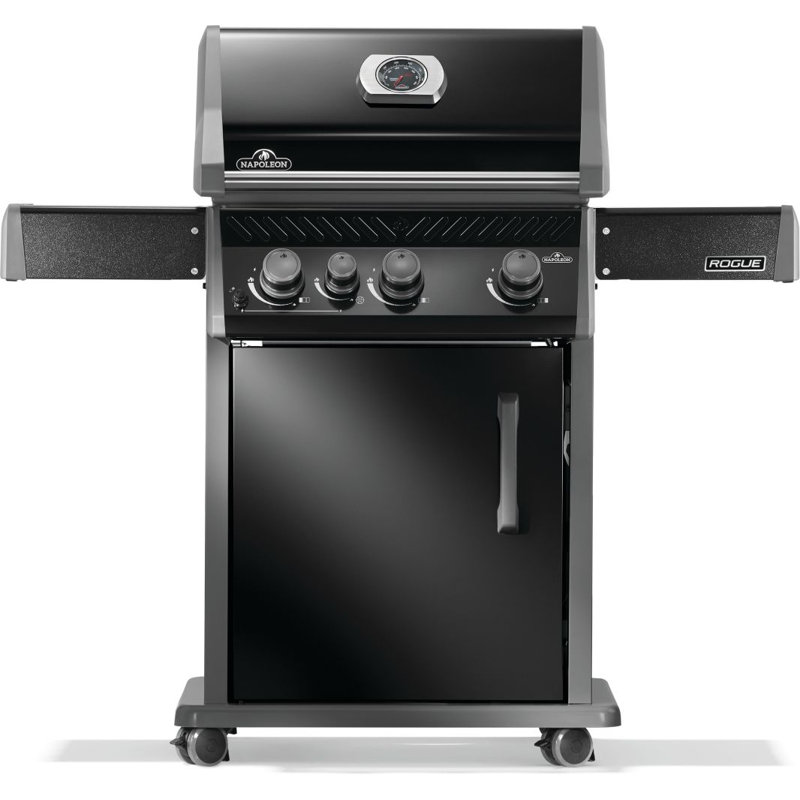 Barbecue à 3 brûleurs Rogue® 425 avec grilles de cuisson en fonte et brûleur latéral, Gaz naturel