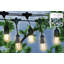 The Holiday Aisle® 12 Lt LED Patio Lights, Warm White S14 Drop LED Light Bulbs, Black Wire