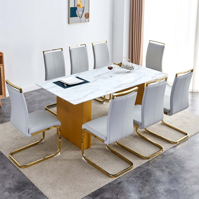 Ensembles de tables de salle à manger, Gris clair, 9