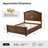  Arthelia High Curved Headboard Traditional Bed with Solid Rubberwood and Oak-50106834