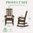 Outdoor All-weather HDPE Adirondack Rocker Chairs with Comfort High Backrest-121972750