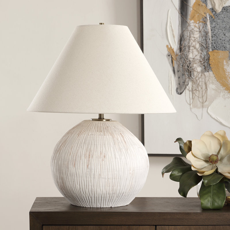 Chimene Aged White Table Lamp