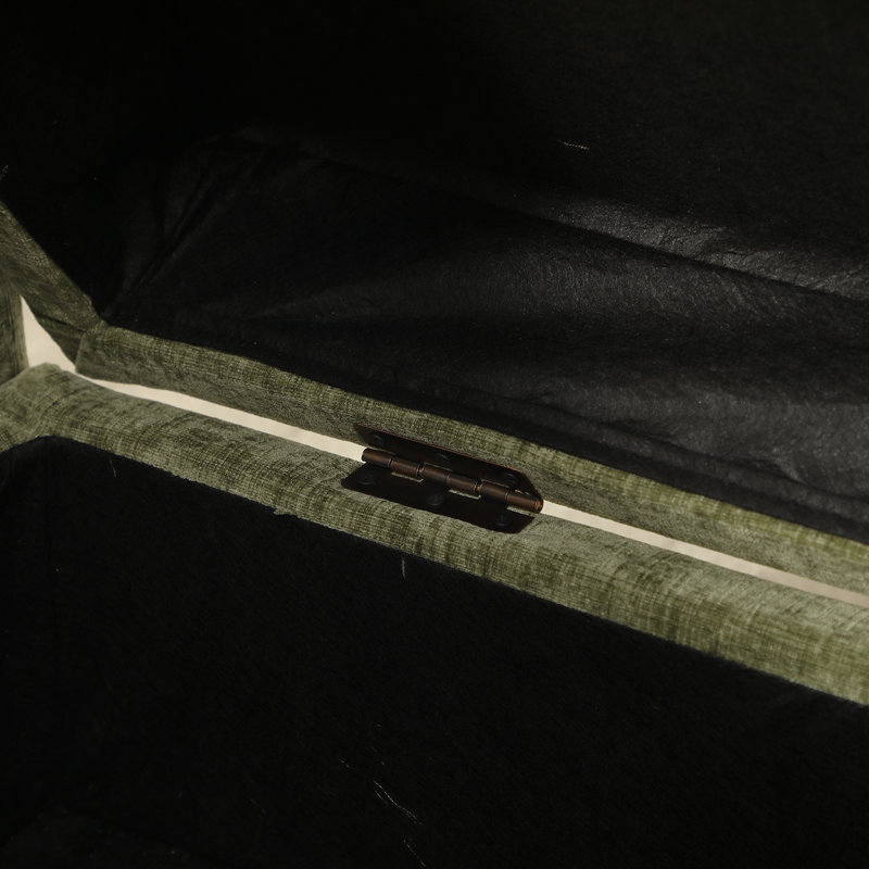 Modern Upholstered Bench With Storage And Removable Upholstered Cover For End Of Bed, Porch And Living Room, Green