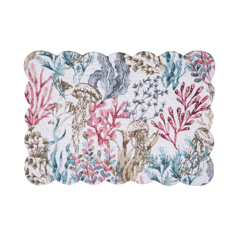 Ensemble de 6 napperons en coton Delphina Reef
