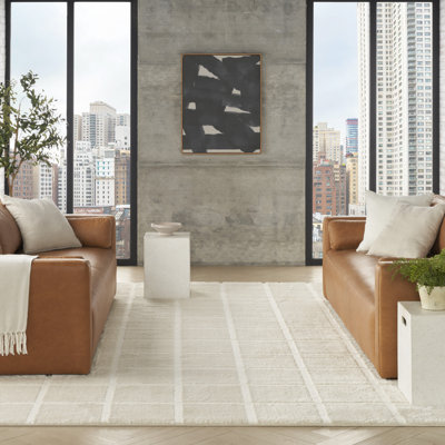 Tapis d'intérieur moderne ivoire DKNY West End Ave