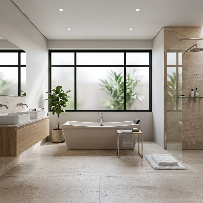 68" x 29" Freestanding Soaking Acrylic Bathtub