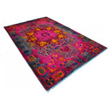 One-of-a-Kind 6'8"x10'2" Area Rug in Pink/Gray/Navy Blue/Dark Blue