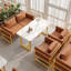 Bancs simples recouverts de café-restaurant