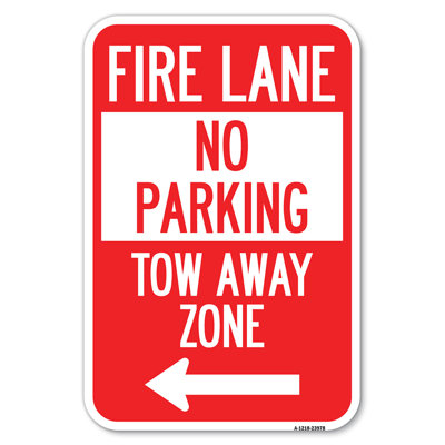 Fire Lane, Tow-Away Zone With Left Arrow/23978