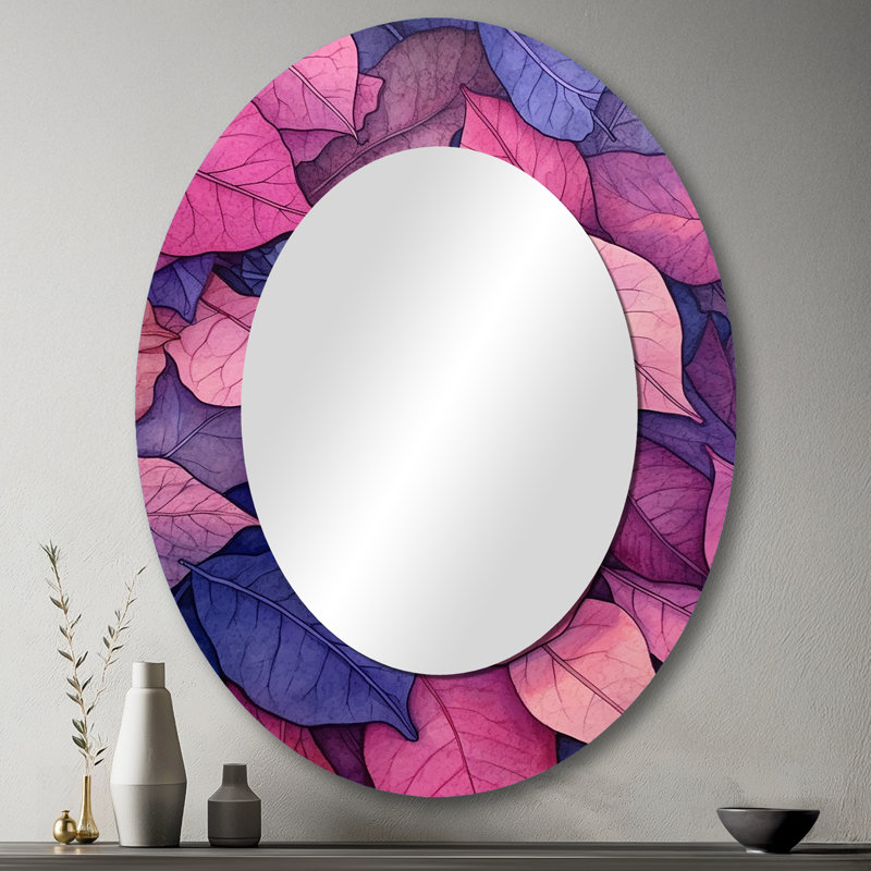 Miroir mural rose et bleu Harmony II, 43 po x 33 po