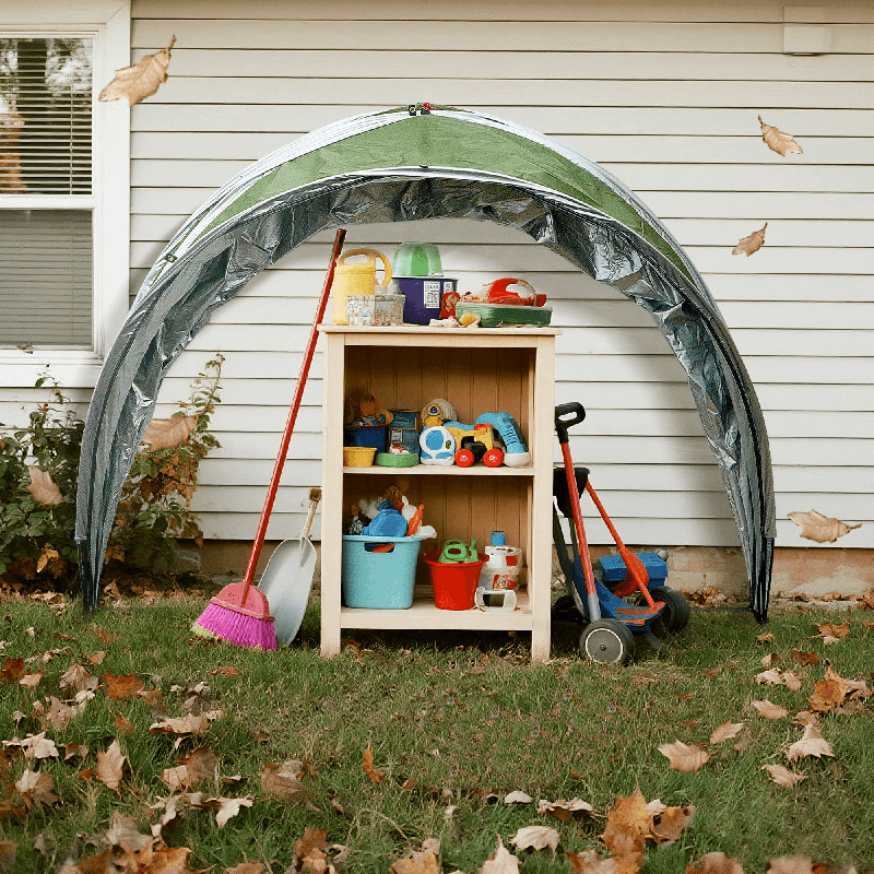 Tente de rangement murale pour vélo, Vert