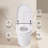 Heated Seat Smart Toilet Without Bidet, Upmarket Compact Dual Flush Toilet 1/1.28 Gpf, Tank Less Toilet With Adjustable Temp Heated Seat, Foot Sensor Flush, White Night Light, Knob Control,auto Flush