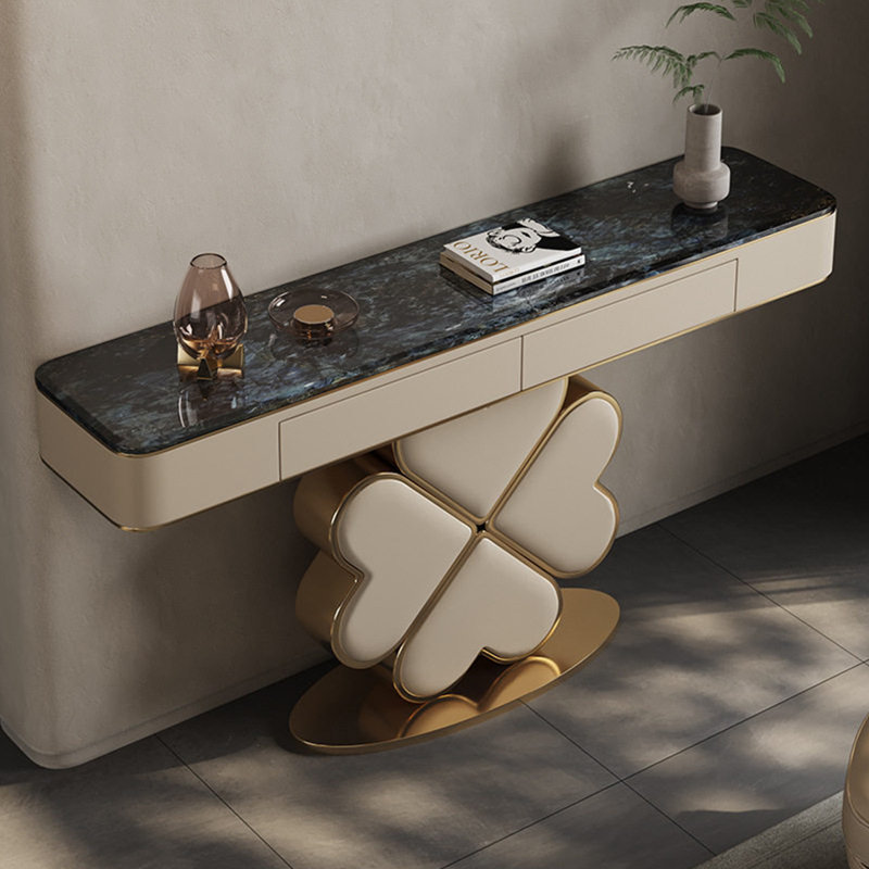 Console de style italien en pierre frittée., 33.4" H x 47.2" W x 13.7" D