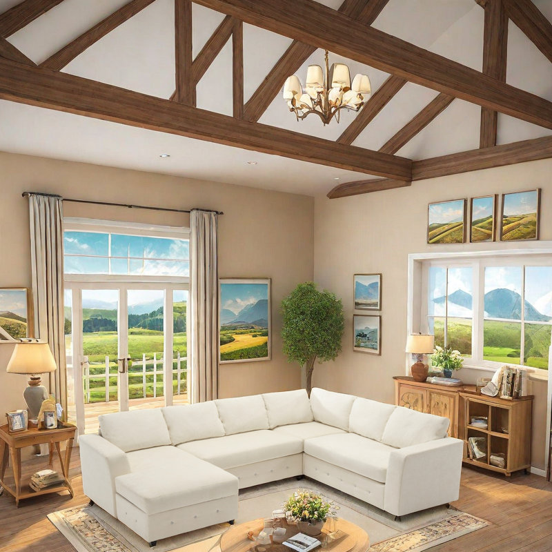 Canapé modulaire Chenille, Chenille beige