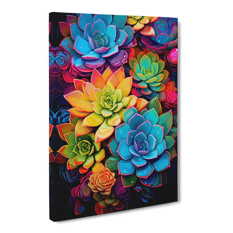 Succulent Pop No.2 - Wrapped Canvas, 76cm H x 50cm W x 3cm D