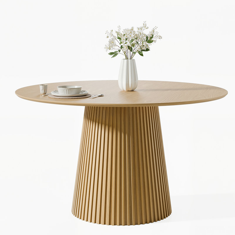 Chung 5 - Piece Solid Wood Round Dining Sets, White