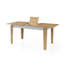 Table de salle à manger extensible, conception scandinave, chêne et blanc, 55,1 po x 31,5 po x 29,5 po (extensible à 68,9 po) | Panneau de particules recouvert de mélamine à 100%, pieds en panneau de particules | Élégant et fonctionnel pour les espaces de salle à manger, charge maximale: 220 lb-670536514