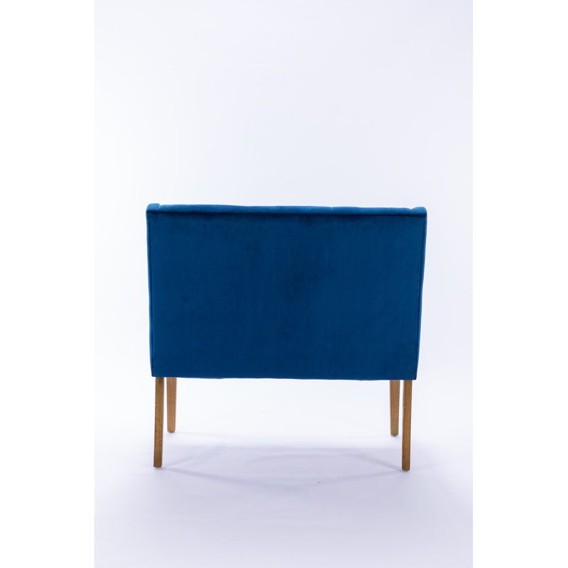 Mairead Upholstered Bench, Blue, 98cm H x 100cm W x 66 cm D