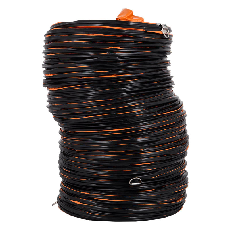 Conduit flexible en PVC de 16 pi pour ventilateur d'extraction de 12 pouces - Tuyau de ventilation à grande vitesse avec anneaux en D