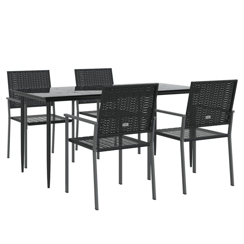 Blough 4 - Person Patio Dining Set with Rectangular Table, 74cm H x 160cm L x 80cm W
