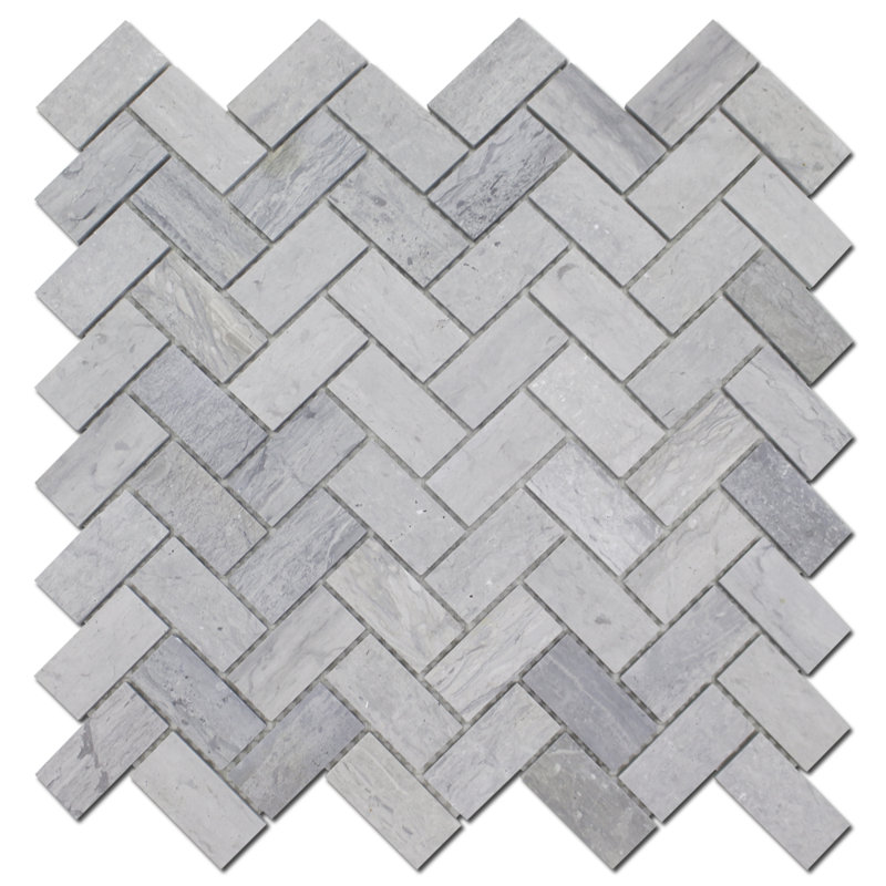 1x2 BLUE SAVOY HERRINGBONE HONED
