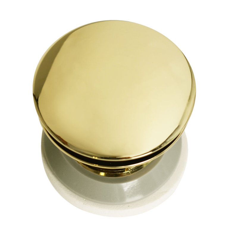Integrated Overflow Drain 1-1/2 in. NPSM Coarse Thread Tip-Toe Mechanism with PVC Adapter, Polished Brass