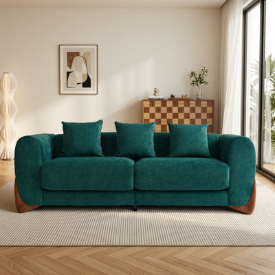 Canapé rembourré 85,5 po Chenille