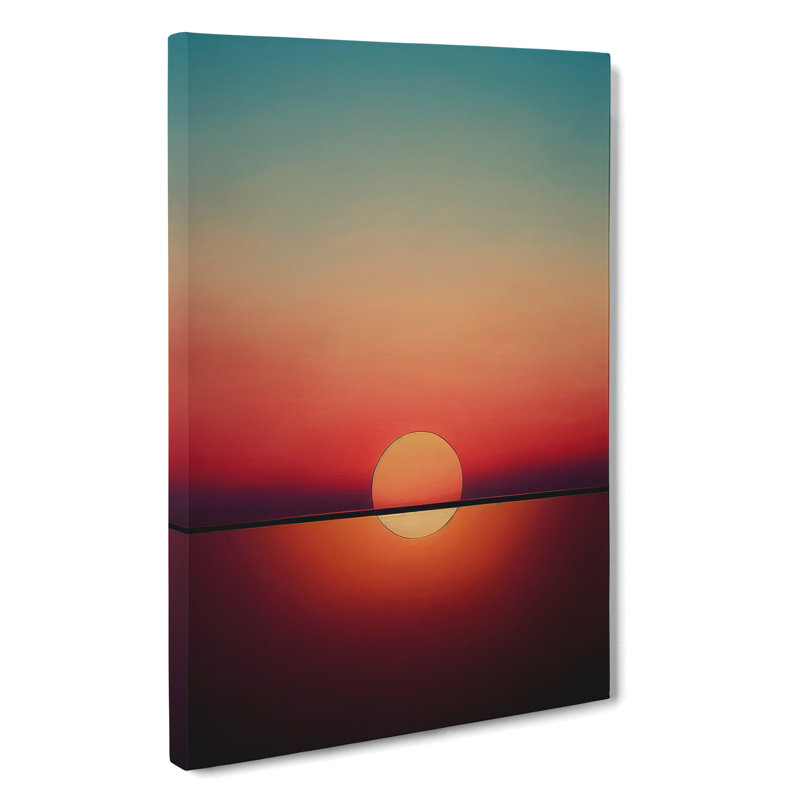 Blissful Sunset - Print, No Matte, 50cm H x 35cm W x 3cm D, Wrapped Canvas